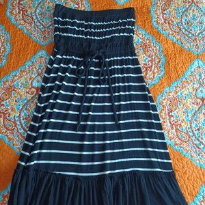 Black & White striped Tube Top Dress - Size Small